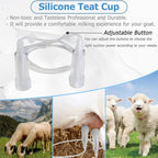 Goat MilMachine 3L, Automatic Pulsation Vacuum Pump Milker, Portable Pulse Electric Milker with Vacuum Pump & Portable  Bucket for Goats（US Plug） (3L Goat)