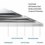 Outdoor Kitchen Door (35" W x 24" H), 304 Brushed  Steel BBQ A