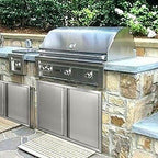 Outdoor Kitchen Door (35" W x 24" H), 304 Brushed  Steel BBQ A