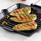 Staub Cast Iron 9.5" Square Folding Grill - Matte Black, Made in France
