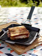 Staub Cast Iron 9.5" Square Folding Grill - Matte Black, Made in France