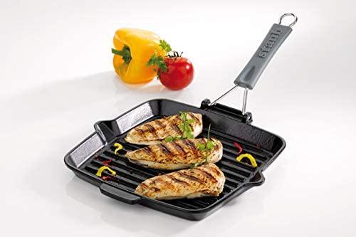 Staub Cast Iron 9.5" Square Folding Grill - Matte Black, Made in France