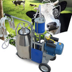 MilMachine,25L Auto Electric Cow Milker, Steel MilEquipment,MilPump with Bucket,Bucket Vacuum Piston Pump for Farm Cow Cattle