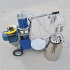 MilMachine,25L Auto Electric Cow Milker, Steel MilEquipment,MilPump with Bucket,Bucket Vacuum Piston Pump for Farm Cow Cattle