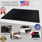 Stove Covers, Heat Resistant Glass Stove Top Cover , For Electric Stove LarCooktop Cover, Anti-Slip Coating Waterproof Stove Gap Foldable