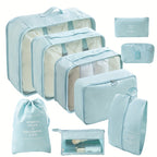 9 Set PacCubes, Lightweight Travel LuggaOrganizer With Shoe Bag, Toiletry Bag &amp; Laundry Bag