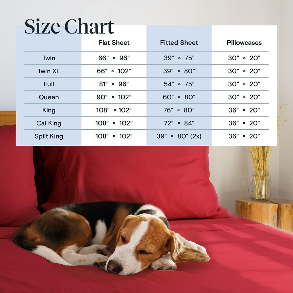 LuxClub 7 PC Split King Sheet Set Bamboo Sheets Deep Pockets 18" Eco Friendly Wrinkle Free Cooling Sheets Machine Washable Hotel Bedding Silky Soft - Red Split King