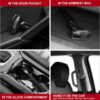 MOTORBUDDY 2-Pack Car Safety Hammer, 3-in-1 Auto Emergency Escape Hammer with Window Breaker and Seat Belt Cutter, Striking Black Emergency Escape Tool for Car Accidents