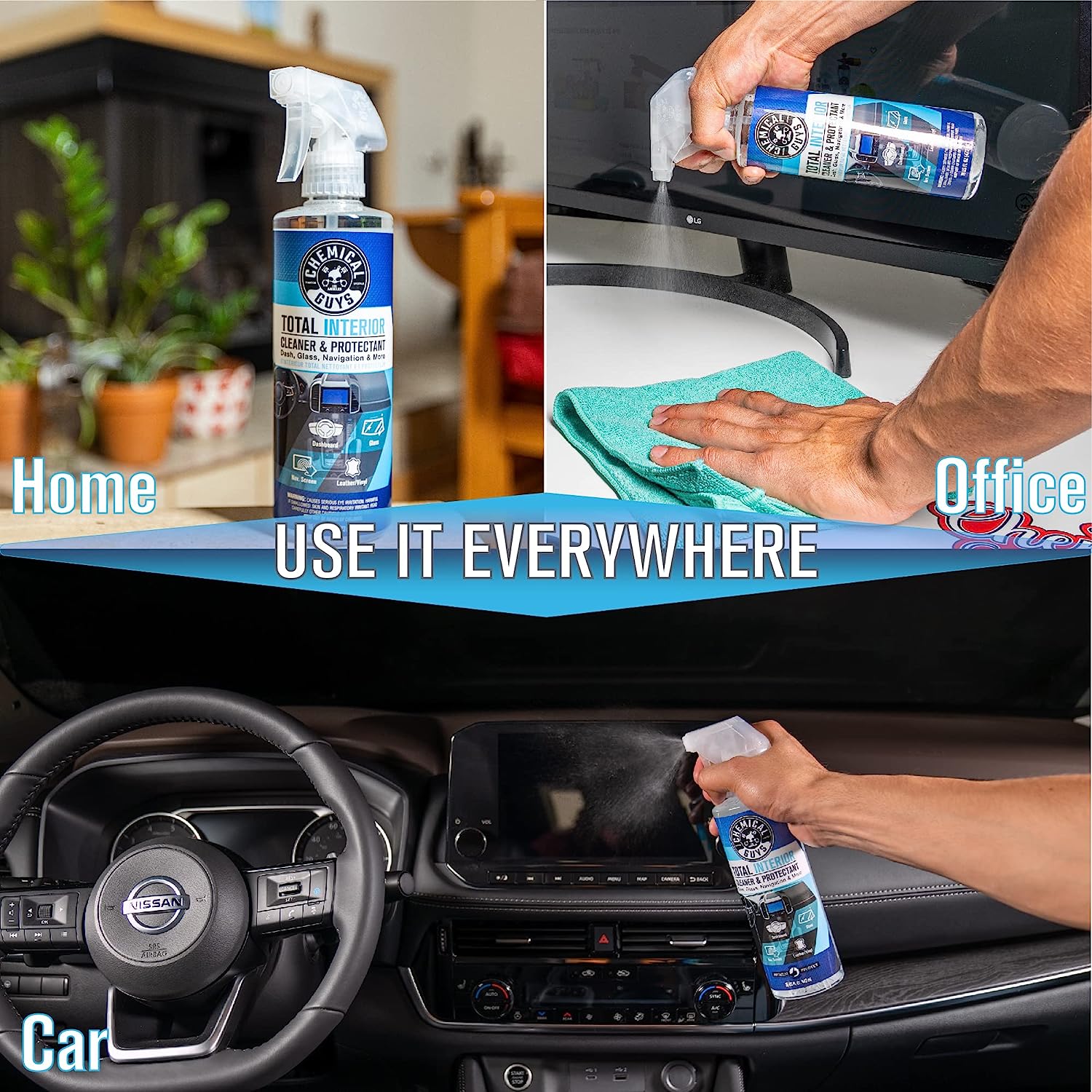 Chemical Guys SPI220 Total Interior Cleaner and Protectant, Safe for Cars, Trucks, SUVs, Jeeps, Motorcycles, RVs &amp; More, 128 fl oz (1 Gallon)