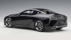 Lexus LC500 Black with Dark Rose Interior and Carbon Top 1/18 Model Car by Autoart