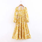 spring embroidery midi dress