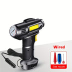 120W Portable Car Air Compressor, Wired/Wireless Handheld Car Inflatable Pump Electric, Automobiles Tire Inflator With LED Light For Car