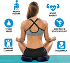 ComfiLife Gel Enhanced Seat Cushion – Non-Slip Orthopedic Gel &amp; Memory Foam Coccyx Cushion for Tailbone Pain – Office Chair Car Seat Cushion – Sciatica &amp; Back Pain Relief (Navy)