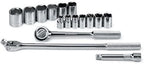 SK 41166 1/2-Inch Drive 6 Point 7/16-Inch to 1-1/4-Inch Socket Set, 16-Piece
