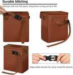 Vankor Car Trash Can for Car Cute, Car Trash Bag Bin Hanging Waterproof Automotive Car Garbage Cans Leak Proof Vehicle Trash Can Brown