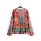 floral boho tassel top