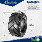 MaxAuto 2PCS 23x10.50-12 AG Tires for Garden Tractor Lawn Riding 6ply Rated