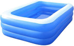 Zakjj Pools for Kids and Adults Pool Full-Sized Kiddie for Summer Water Party, Baby Pool, Family Swimming Outdoor, Garden, Backyard, Ages 5+,M(71''x56''x24'')