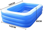 Zakjj Pools for Kids and Adults Pool Full-Sized Kiddie for Summer Water Party, Baby Pool, Family Swimming Outdoor, Garden, Backyard, Ages 5+,M(71''x56''x24'')