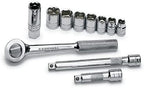 SK 94512 11 Piece 3/8-Inch Drive 6 Point 3/8-Inch to 3/4-Inch Socket Set with 5/8-Inch Spark Plug Socket