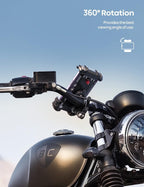 Bike Phone Holder, Motorcycle Phone Mount - Lamicall Motorcycle Handlebar Cell Phone Clamp, Scooter Phone Clip for iPhone 14 Plus/Pro Max, 13 Pro Max, S9, S10 and More 4.7" - 6.8" Smartphones