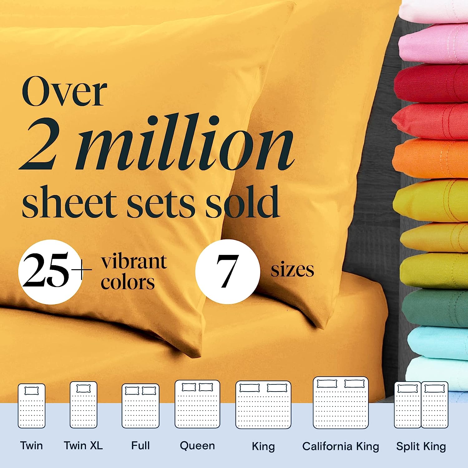 LuxClub 6 PC Full Size Sheet Set Bamboo Sheets Deep Pockets 18" Eco Friendly Wrinkle Free Cooling Sheets Machine Washable Hotel Bedding Silky Soft - Medallion Gold Full