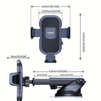 Car Phone Holder Mount, [2023 Upgraded] TOPK Cell Phone Holder For Car Dashboard And Air Vent Compatible With All Smartphones