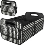 Deosk Car Trunk Organzier for suv,Car Organziers and Storage with 6 Big Pocket,Car Accessories for Women/Men 50L Waterproof Polyester Trunk Organzier for Car/SUV/Minivan/Truck（Medium, Stripe）