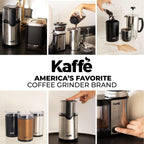Kaffe Coffee Grinder Electric - Spice Grinder w/Cleaning Brush, Easy On/Off - Perfect for Espresso, Herbs, Spices, Nuts, Grain - 3.5oz / 14 Cup. Copper