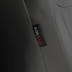 Flying Banner car seat Covers Protects Water Proof Faux Leather Carbon Fiber Fronts Gray Gray