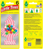 LITTLE TREES Air Fresheners Car Air Freshener. Hanging Tree Provides Long Lasting Scent for Auto or Home. Bubble Gum, 24 Air Fresheners