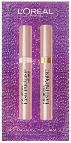 L’Oreal Paris Voluminous Lash Paradise Mascara &amp; Lash Primer Holiday Set, Blackest Black and Millennial Pink, 1 kit