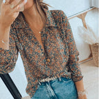 Womens Fashion Casual Floral Shirt TN01