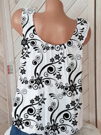 Print Sleeveless T-shirt