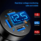 4 Ports USB PD  Car Adapter Charger QC3.0 Type C,In-Car Adapter Fast Charging