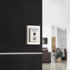 Halo Touch Satin Nickel CNT Fingerprint WiFi Elec Smart Lock Deadbolt Feat SmartKey Security with San Clemente Handleset