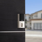 Halo Touch Satin Nickel CNT Fingerprint WiFi Elec Smart Lock Deadbolt Feat SmartKey Security with San Clemente Handleset