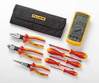 LUISONG YH-KE Pliers 87V Industrial Multimeter + Hand Tools Starter Kit (5 Insulated Screwdrivers and 3 Insulated Pliers)