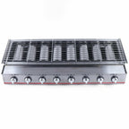 commercial 8 burners lpg gas bbq outdoor picnic barbecue cooker  steel