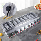 commercial 8 burners lpg gas bbq outdoor picnic barbecue cooker  steel