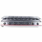 commercial 8 burners lpg gas bbq outdoor picnic barbecue cooker  steel