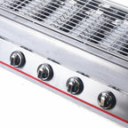 commercial 8 burners lpg gas bbq outdoor picnic barbecue cooker  steel