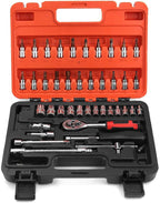 Peixiang Sturdy Hand Tools 46Pcs 1/4 Inch Wrench Repair Tools Metric Socket Wrench Screw Kit Safety