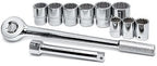 SK Professional Tools 4711B 11-Piece 3/4 in. Drive 12-Point STD/Deep Fractional Socket Set - Chrome Socket Set with Super Chrome Finish | Set of 11 Sockets Made in USA