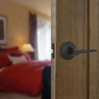 Freedom Matte Black Hall and Closet Door Lever (4-Pack)