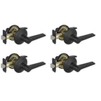 Freedom Matte Black Hall and Closet Door Lever (4-Pack)