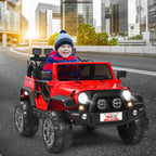 12V Kids Ride On Car 2 Seater Truck RC Electric Vehicles w/ StoraRoom Red