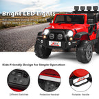 12V Kids Ride On Car 2 Seater Truck RC Electric Vehicles w/ StoraRoom Red