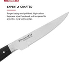 KitchenAid Gourmet 4-Piece Forged Triple Rivet Steak Knife Set, Black