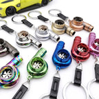 Real Whistle Sound Turbo Keychain Sleeve Bearing Spinning Turbo Key Chian Auto Part Turbine Turbocharger Key Ring Key Holder Accessoies